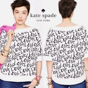 Kate Spade New York Love pullover terry sweatshirt